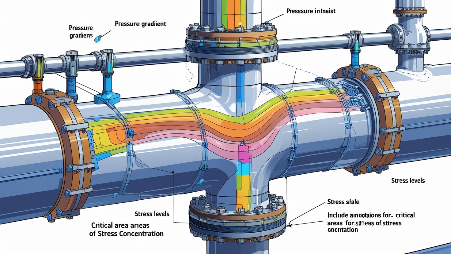 Static and dynamic piping stress analysis for industrial piping systems