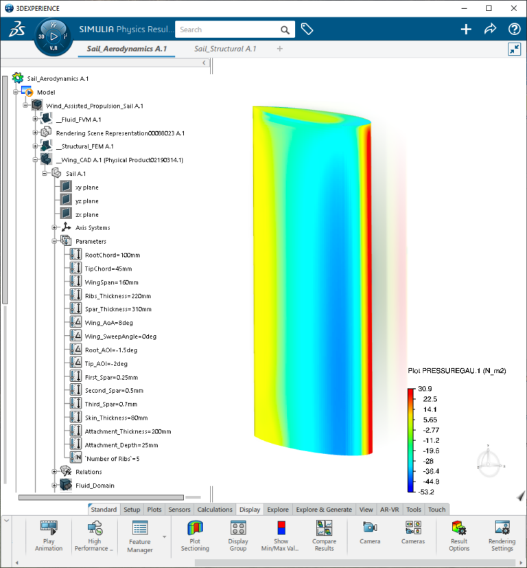 Wind load and thermal expansion structural analysis